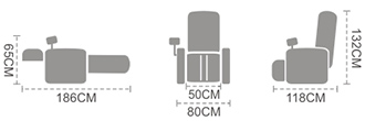 dimensiuni fotoliu Komoder KM102